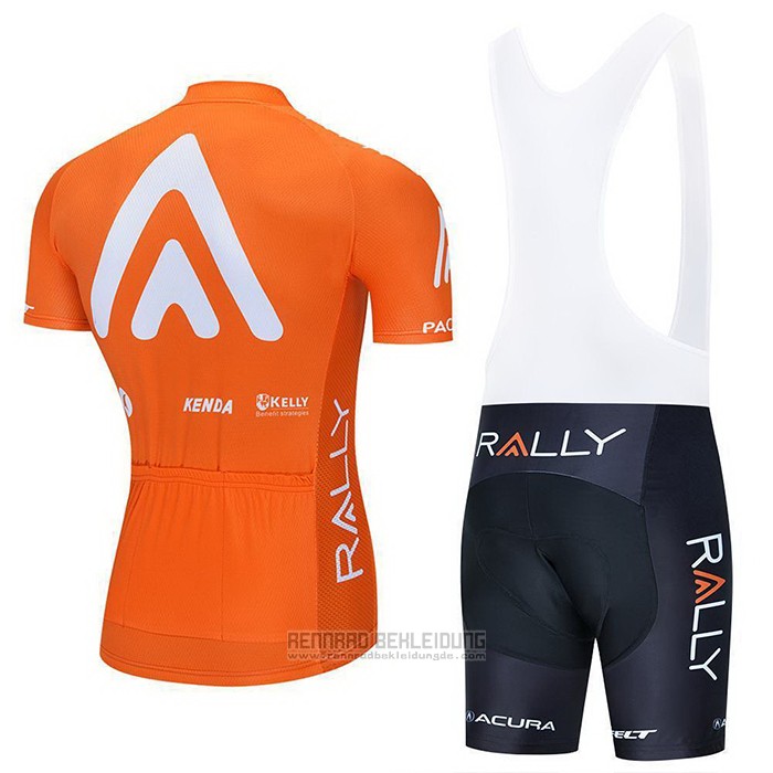 2021 Fahrradbekleidung Rally Orange Trikot Kurzarm und Tragerhose